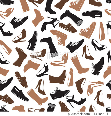 boots and shoes color seamless pattern eps10 13185391