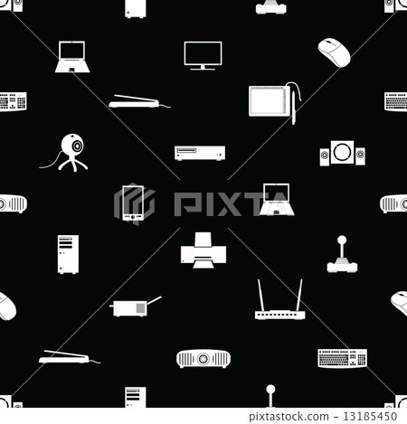 computer peripherals seamless pattern eps10 13185450
