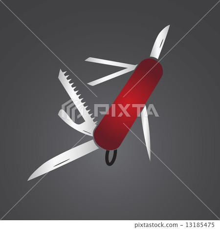 red pocket knife eps10 red pocket knife eps10 13185475