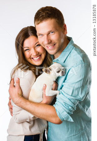 Couple and dog 13185878