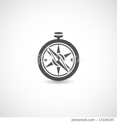 Compass black isolated 13186295
