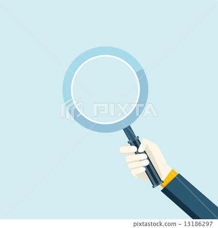 Magnifying glass in a hand 13186297