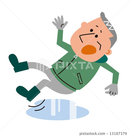 Fall accident on snowy roads and frozen roads Fall accident on snowy roads and frozen roads 13187379