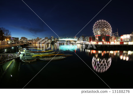 Vancouver Downtown night view - Vancouver Downtown at Night Vancouver Downtown night view - Vancouver Downtown at Night 13188276