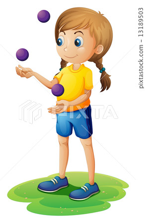 A young lady juggling 13189503