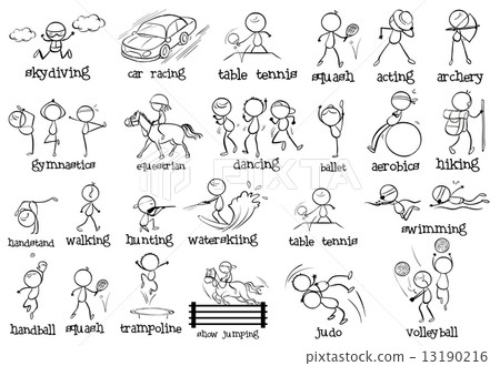 Different indoor and outdoor sports 13190216