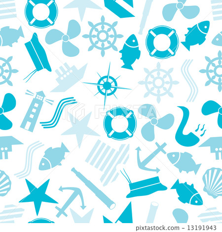 nautical icon color pattern eps10 13191943