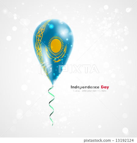 Flag of Kazakhstan on balloon 13192124