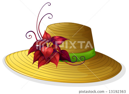 A fashionable hat with a plant A fashionable hat with a plant 13192363