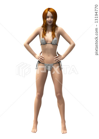 游泳衣女性複合材料的透明真正的3D CG例證材料 13194770