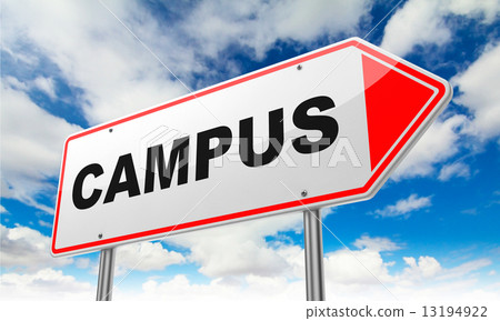 Campus on Red Road Sign. 13194922