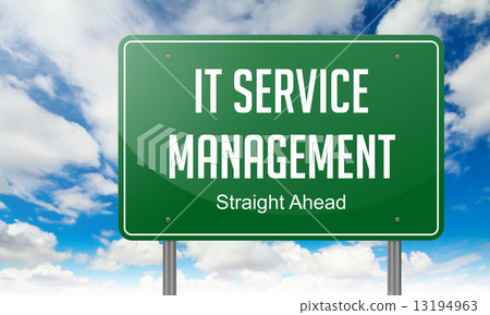IT Service Management on Green Highway Signpost. 13194963