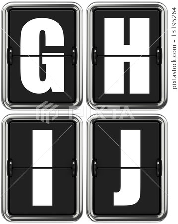 Letters G, H, I, J on Mechanical Scoreboard. Letters G, H, I, J on Mechanical Scoreboard. 13195264