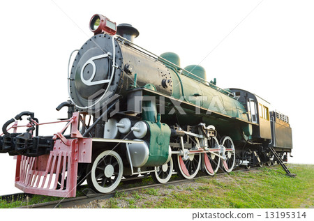 Ancient steam trains isolated on white. Ancient steam trains isolated on white. 13195314