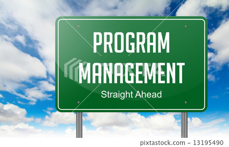 Program Management on Highway Signpost. Program Management on Highway Signpost. 13195490