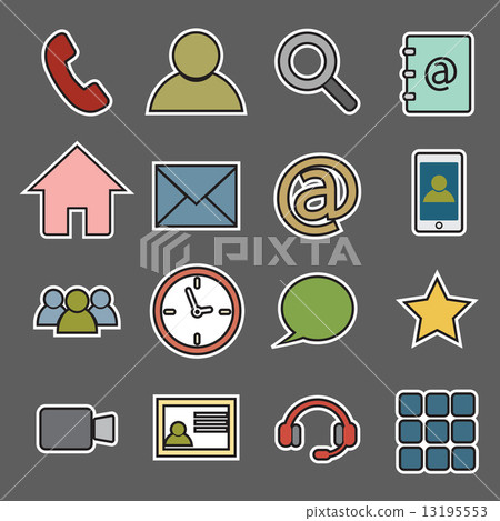 communication sticker icons - Stock Illustration [13195553] - PIXTA