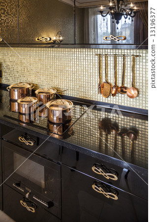 Interior of modern luxury kitchen Interior of modern luxury kitchen 13196377