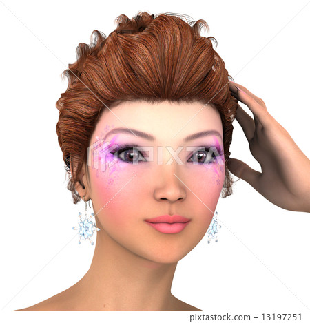 Female face up - Stock Illustration [13197251] - PIXTA