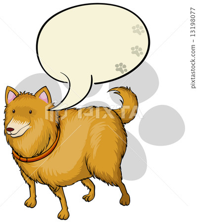 A dog with an empty callout template 13198077