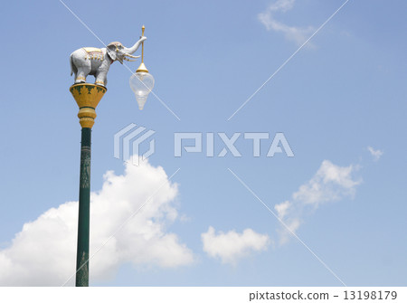lamp post on blue sky 13198179