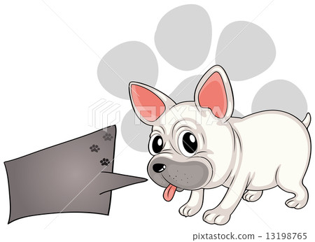 A dog with a rectangular callout 13198765
