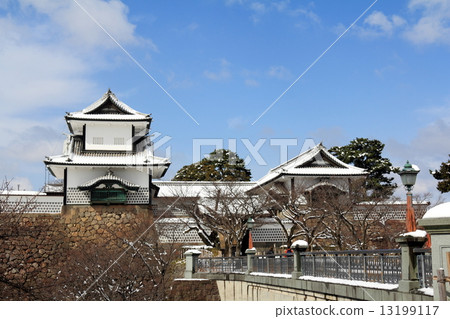 冬天的金澤城堡公園（石川門） 13199117