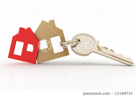 3d model house symbol set and key 13199735