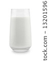glass of milk isolated on white background 13201596