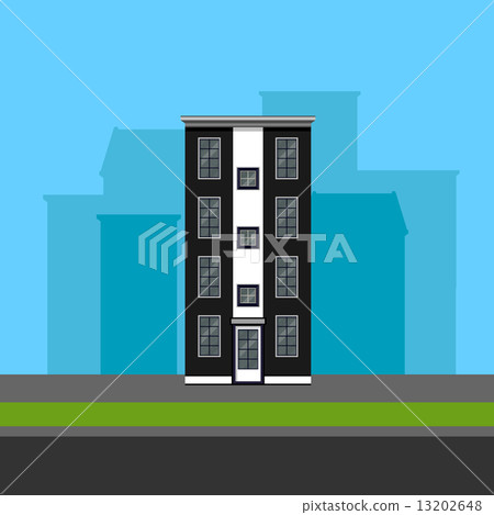 vector illustration of townhouse in flat polygonal style vector illustration of townhouse in flat polygonal style 13202648