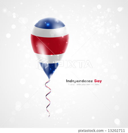 Flag of Costa Rica on balloon 13202711