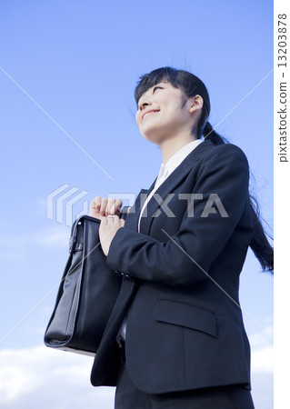 Business woman with bag Business woman with bag 13203878