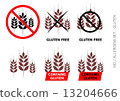 Brown Vector Gluten Free Signs isolated on white background 13204666
