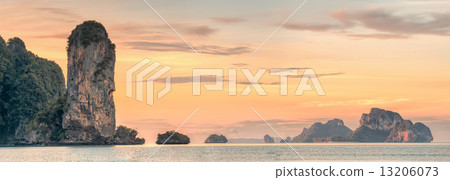 beautiful sunset with colorful sky 13206073