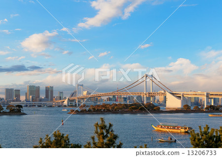藍天的傳播和彩虹橋的台場海濱公園 藍天的傳播和彩虹橋的台場海濱公園 13206733