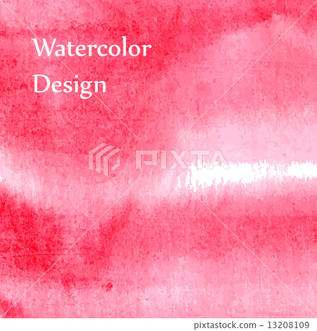 Pink red flow watercolor painting  13208109