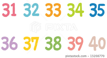 Colorful number 30 th Colorful number 30 th 13208770