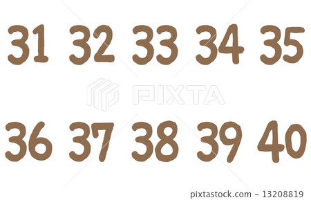 Natural number 30 th - Stock Illustration [13208819] - PIXTA