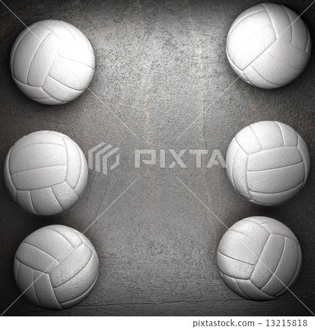 Volleyball ball and metal wall background Volleyball ball and metal wall background 13215818