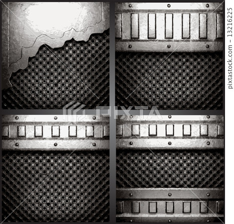 Vector metal background set 13216225