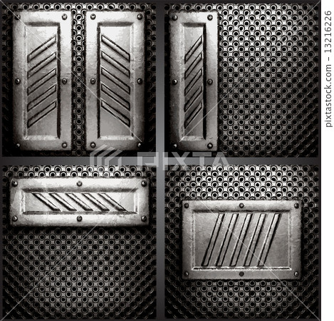 Vector metal background set 13216226