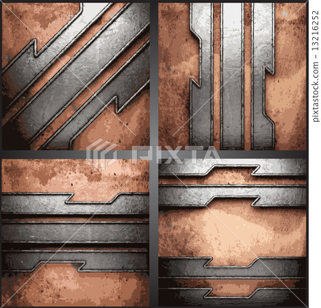 Vector metal background set 13216252