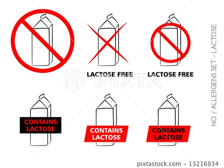 Vector Lactose Free Symbols on white background Vector Lactose Free Symbols on white background 13216834