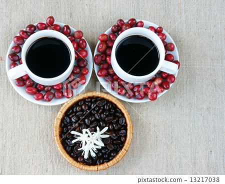 Harmony creative, coffee bean, cup of cafe, ripe berries Harmony creative, coffee bean, cup of cafe, ripe berries 13217038