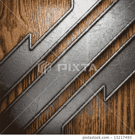 metal and wood background metal and wood background 13217493