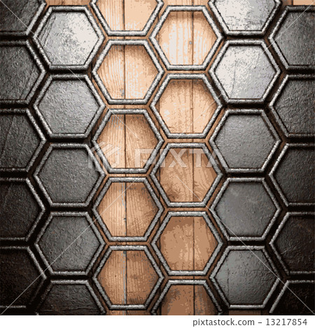 metal and wood background metal and wood background 13217854