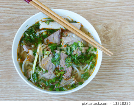 Vietnamese soup, Bun bo, rice vermicelli Vietnamese soup, Bun bo, rice vermicelli 13218225