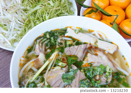 Vietnamese soup, Bun bo, rice vermicelli Vietnamese soup, Bun bo, rice vermicelli 13218230