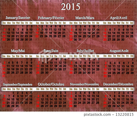 calendar for 2015 year on lilac pattern 13220815