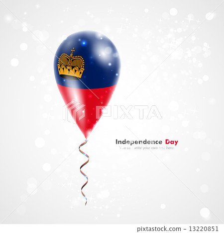 Flag of Liechtenstein on balloon Flag of Liechtenstein on balloon 13220851