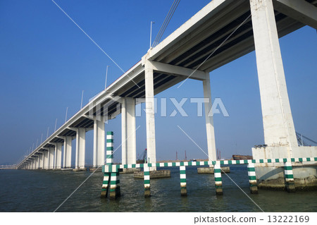 The view of Bridge of Friendship from the low angle in Macau The view of Bridge of Friendship from the low angle in Macau 13222169